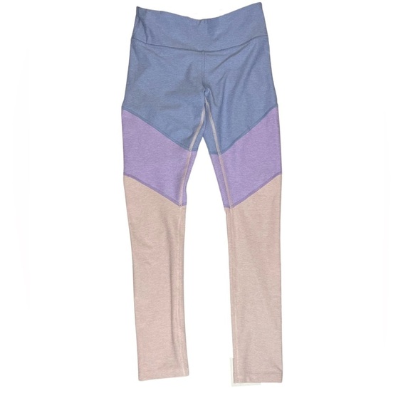Outdoor Voices Leggings X-Size Small Spring Lilac Colorblock 7/8 High Rise - Picture 2 of 8